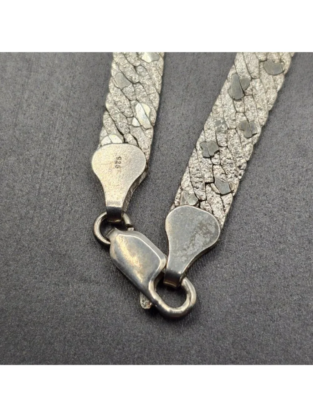 Sterling Silver Riccio Herringbone Necklace 18